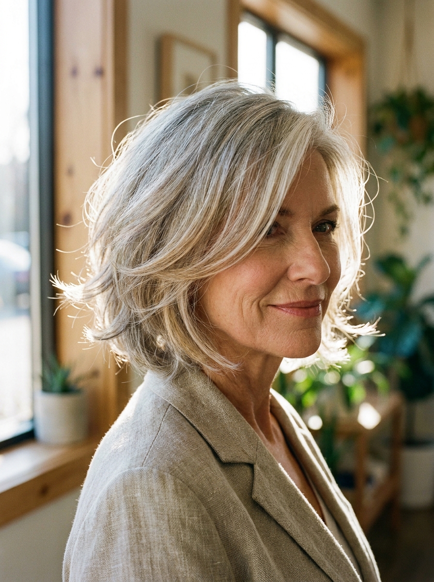 Gestufter Bob mit mehr Bewegung als Bob Frisuren ab 50 Inspiration 2026